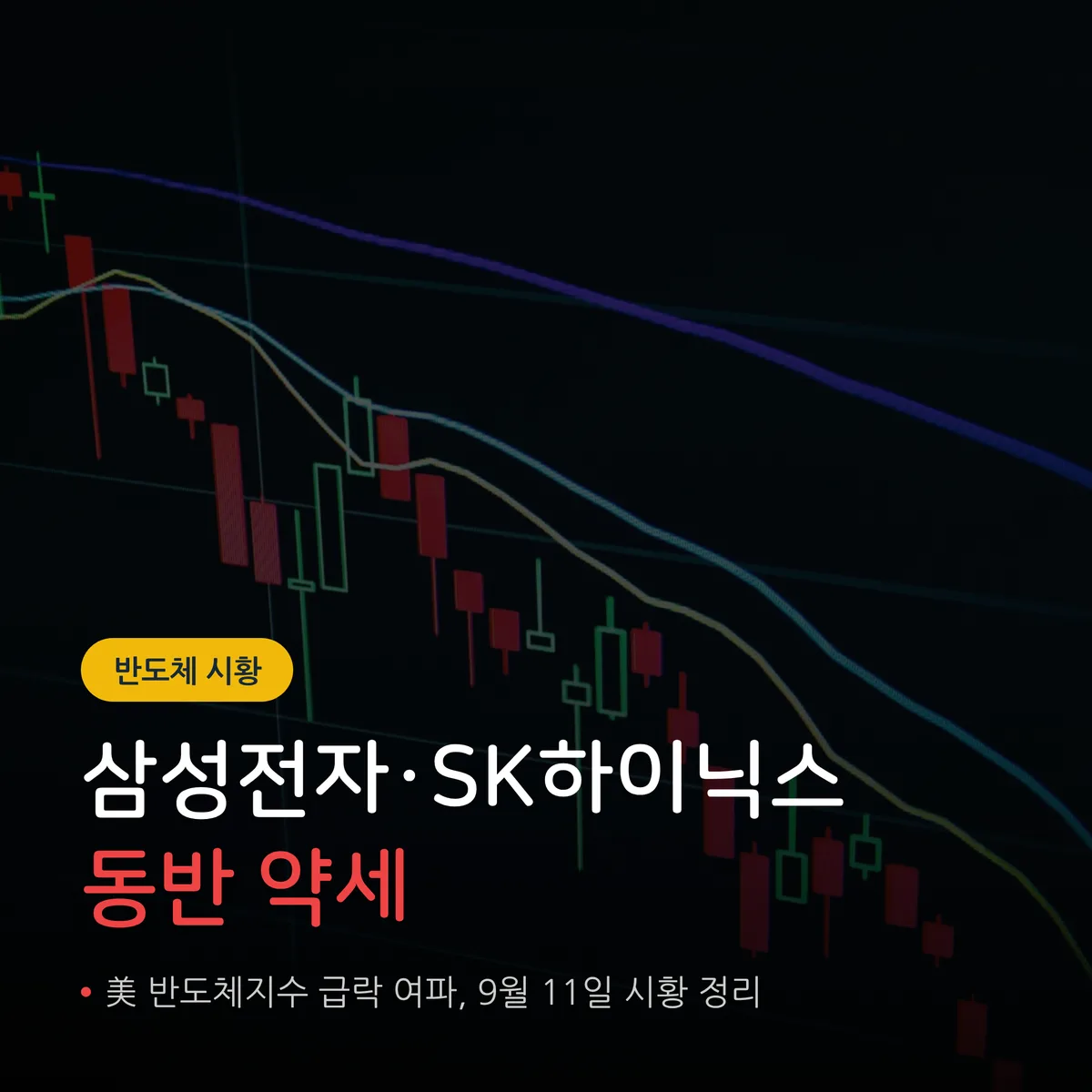 삼성전자·SK하이닉스 동반 약세, 美 반도체지수 급락 여파
